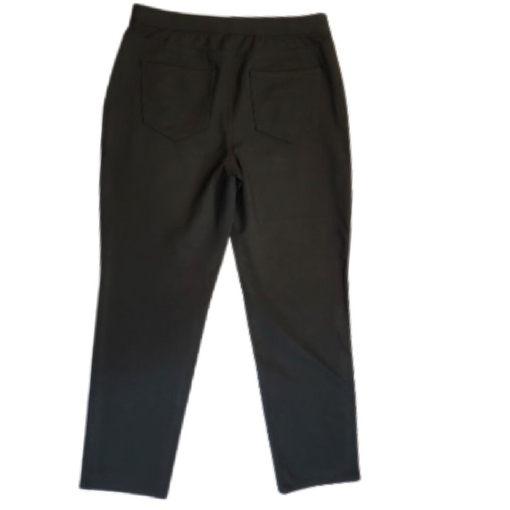 J Jill Ponte Slim Leg Black Pull-On Pants - Women's 14